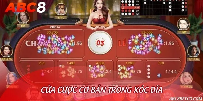 Tổng hợp những cửa cược cơ bản có tỷ lệ thắng cao trong Xóc đĩa