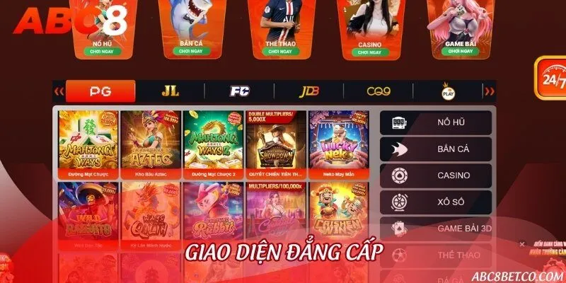 Giao diện đẳng cấp, mới mẻ