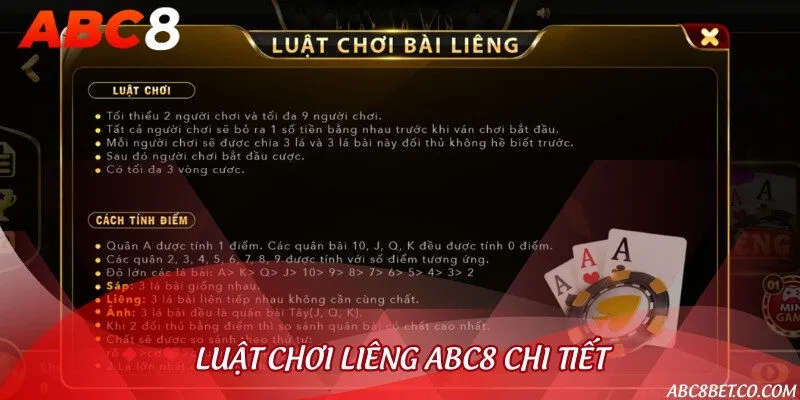 Quy trình chơi bài Liêng và các hành động hợp lệ